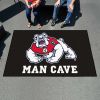 Fresno State Man Cave Tailgater Rug 5'x6' - black